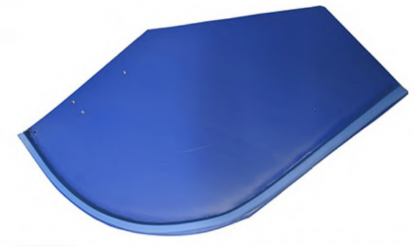 volet de collecte avant, droit (bleu; 3 plis 4,2 mm)